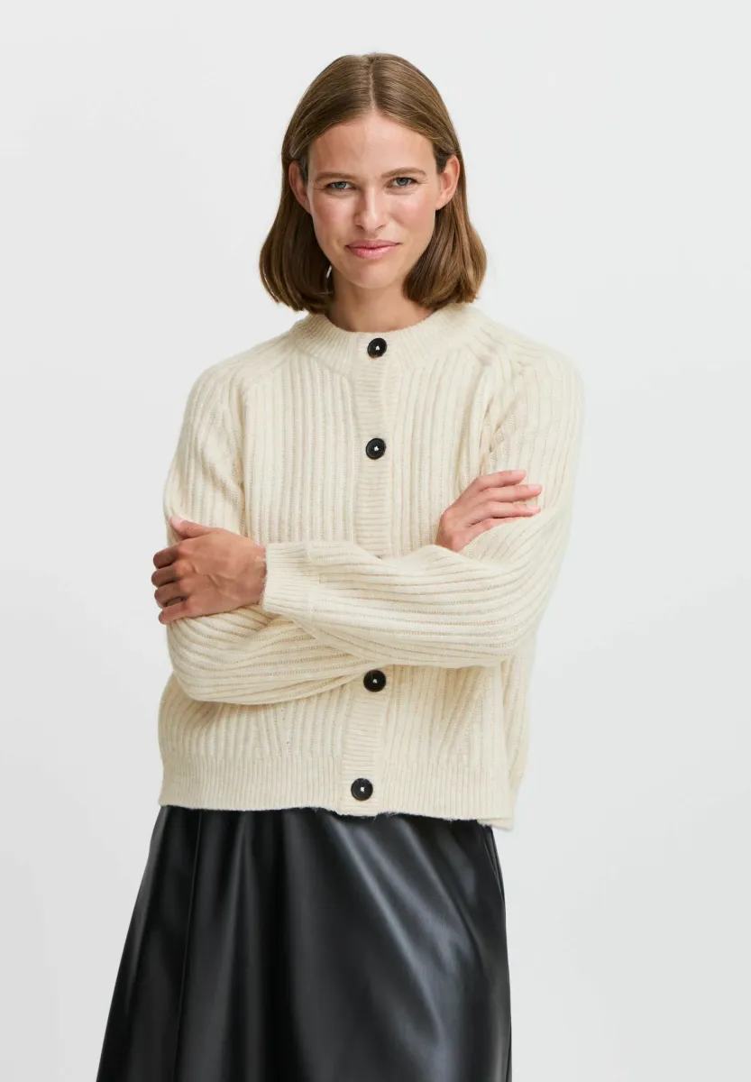 BYNELLO - Strickjacke - birch melange