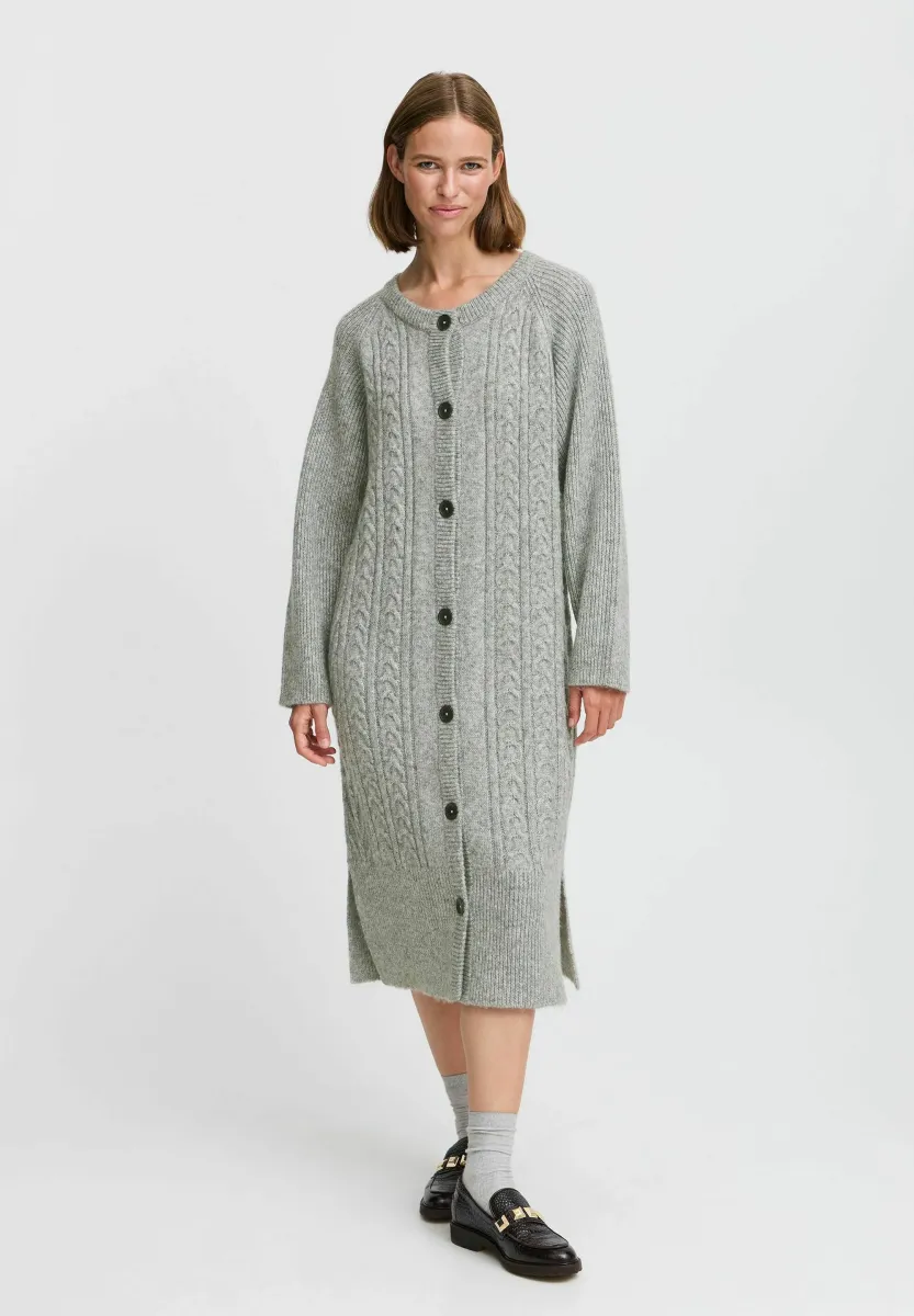 BYNELLO - Strickjacke - mid grey melange