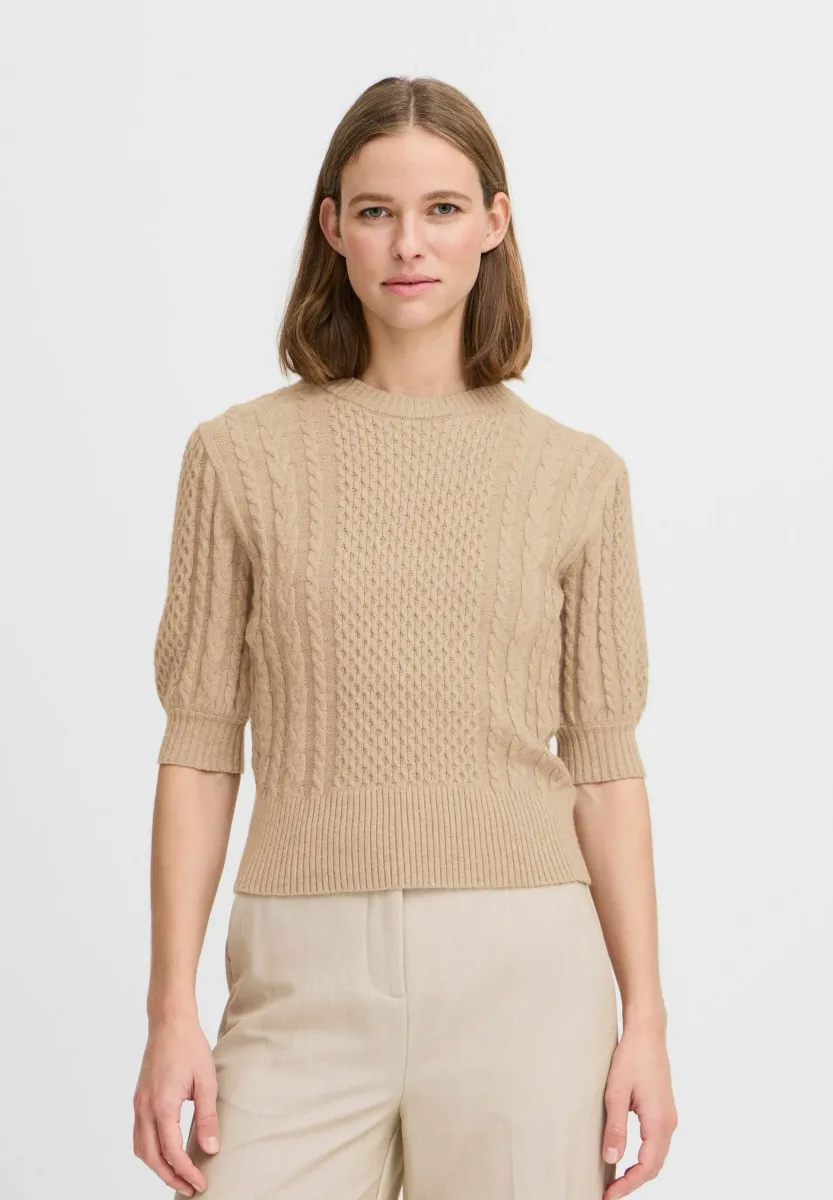 BYNIBE - Strickpullover - humus melange