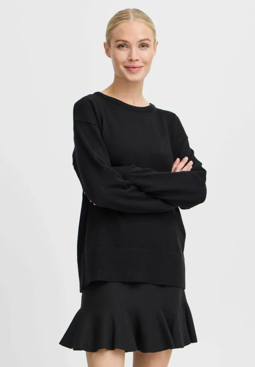 BYNONINA - Strickpullover - black
