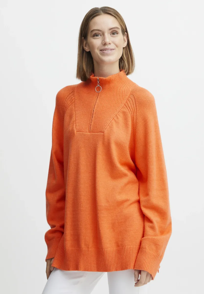 BYNonina - Strickpullover - orangeade melange