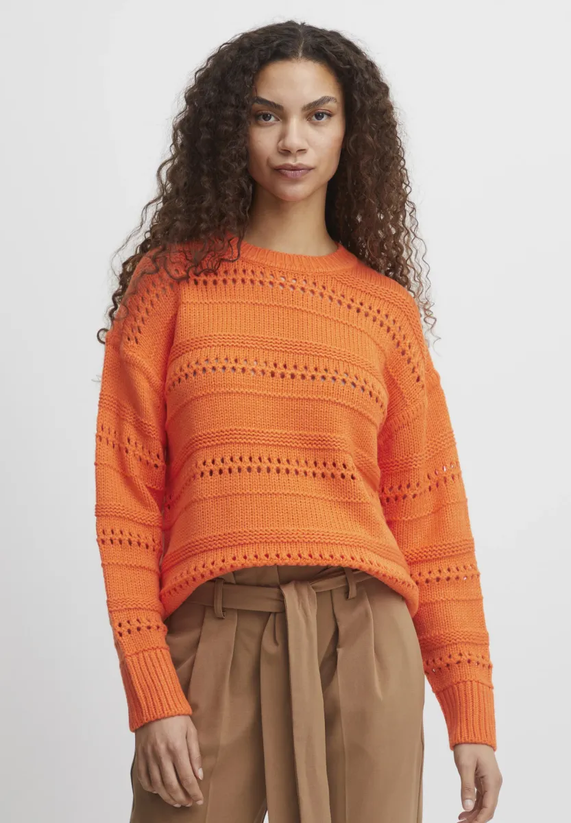 BYOTINKA - Strickpullover - orangeade