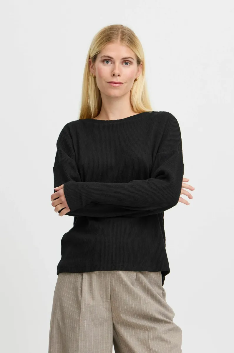BYPUNTI PULLOVER - Strickpullover - black