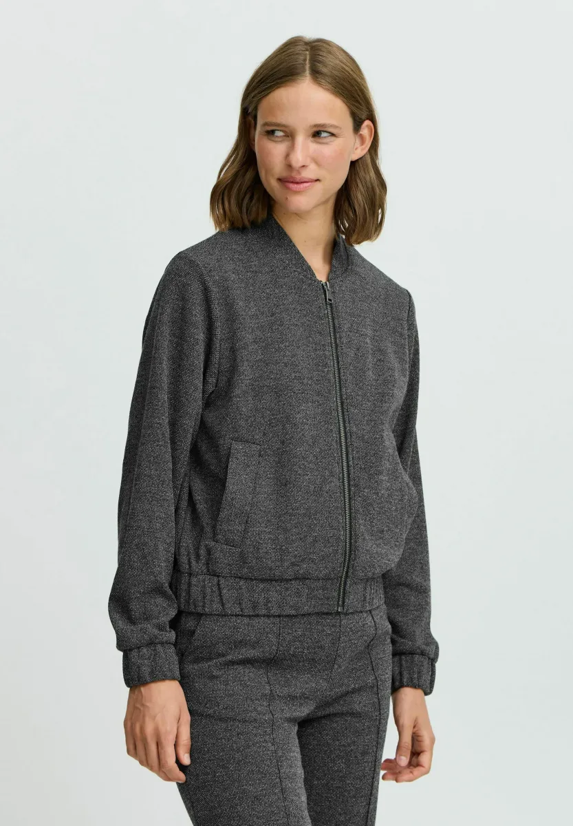 BYROWAN - Bomberjacke - black melange