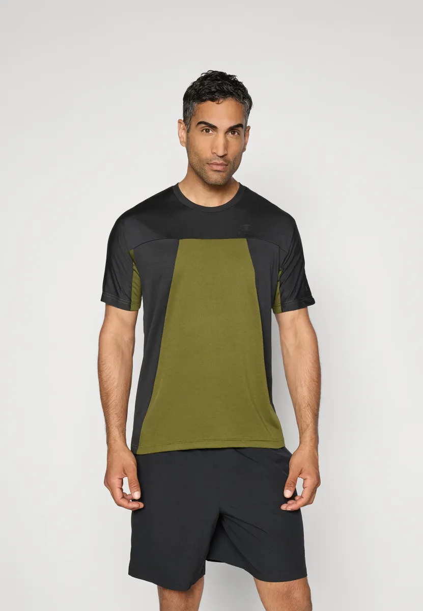 C-TECH COLORBLOCK CREWNECK  - Sport T-Shirt - khaki