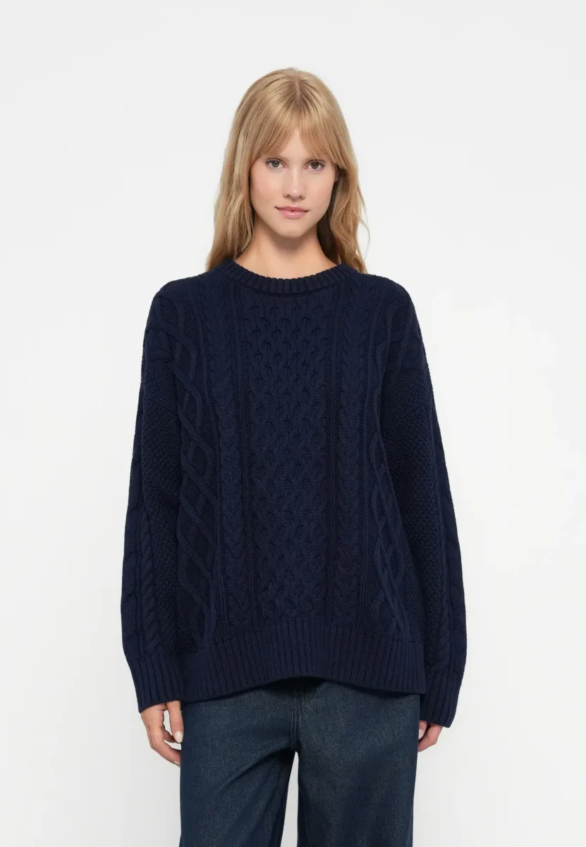 CABLE CREW - Strickpullover - navy uniform