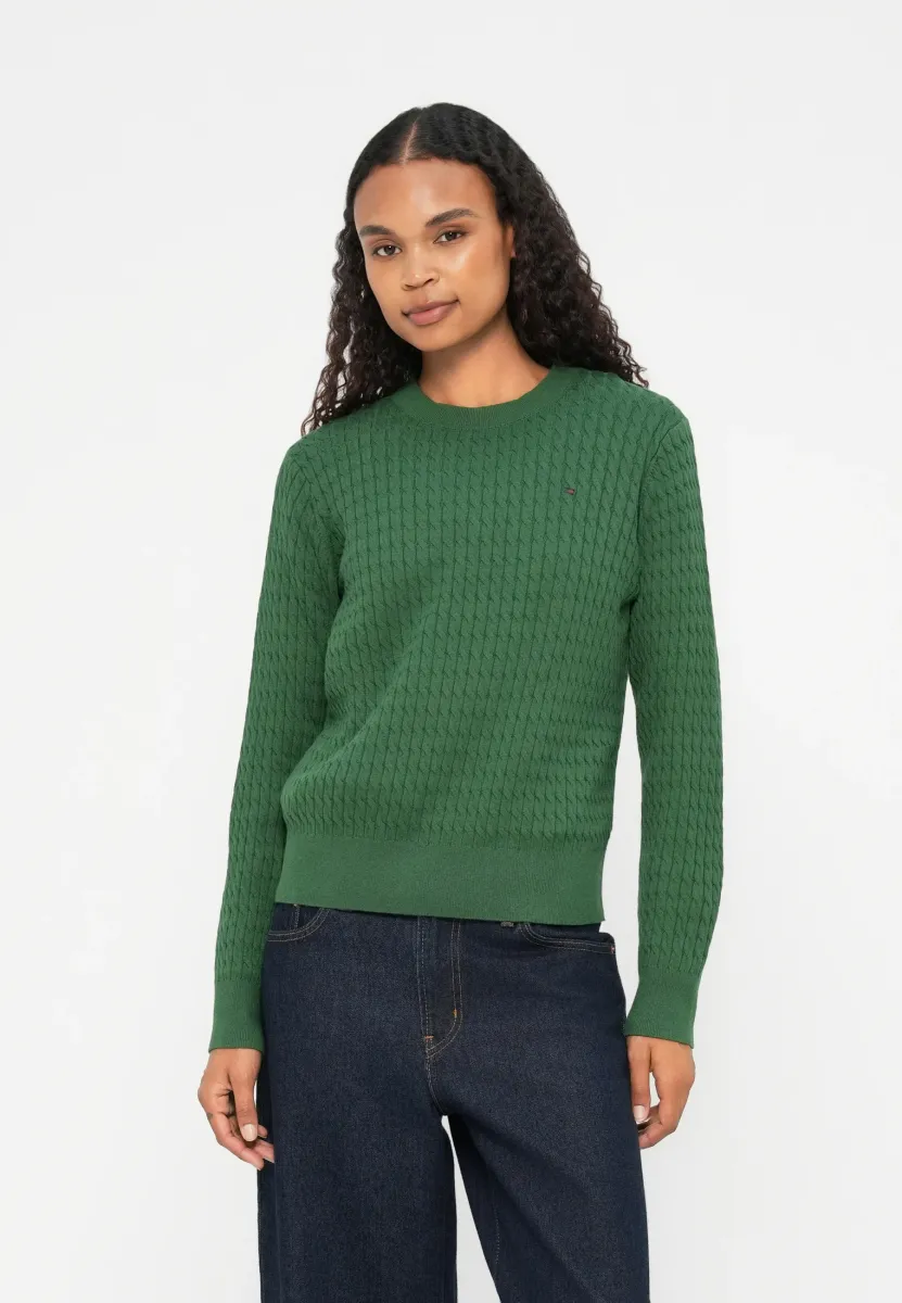 CABLE FINE  - Strickpullover - deep evergreen