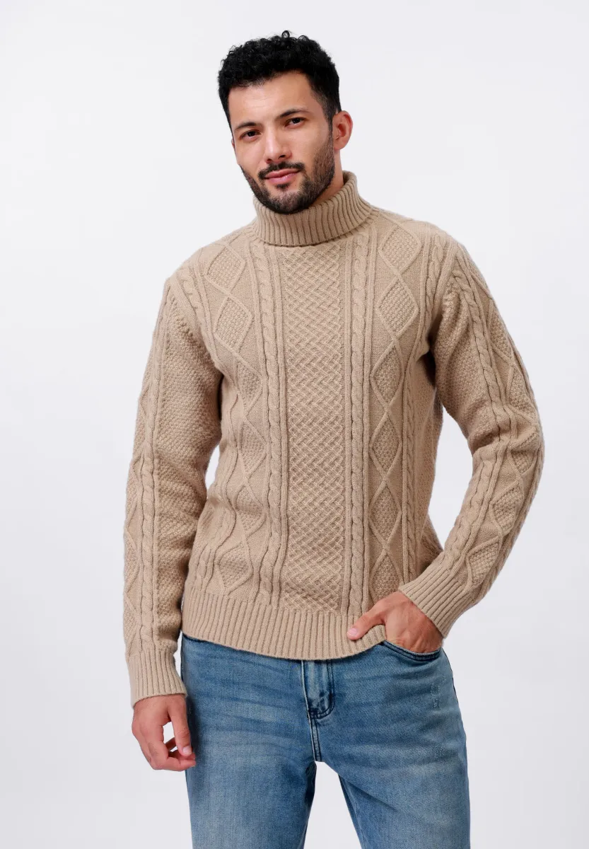 CABLE KNIT - Strickpullover - coffee