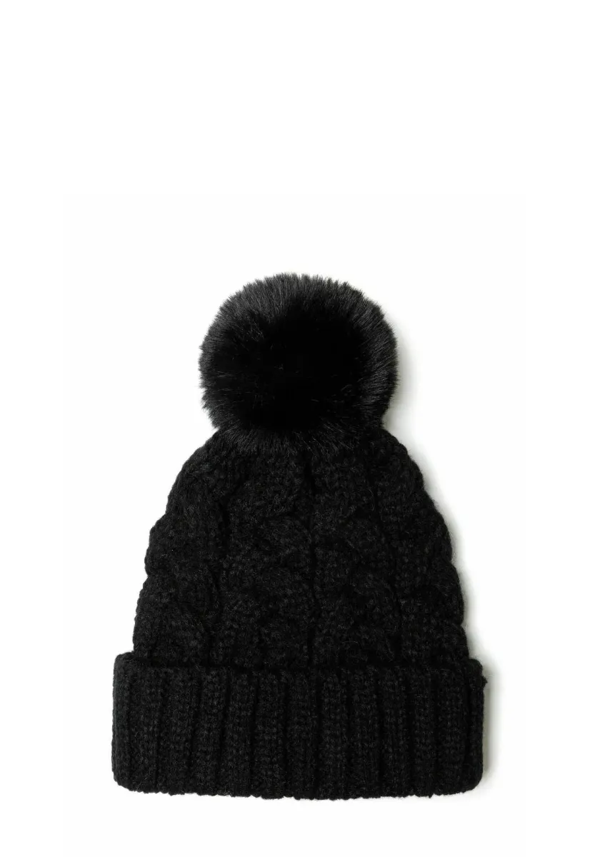 CABLE POM - Mütze - black