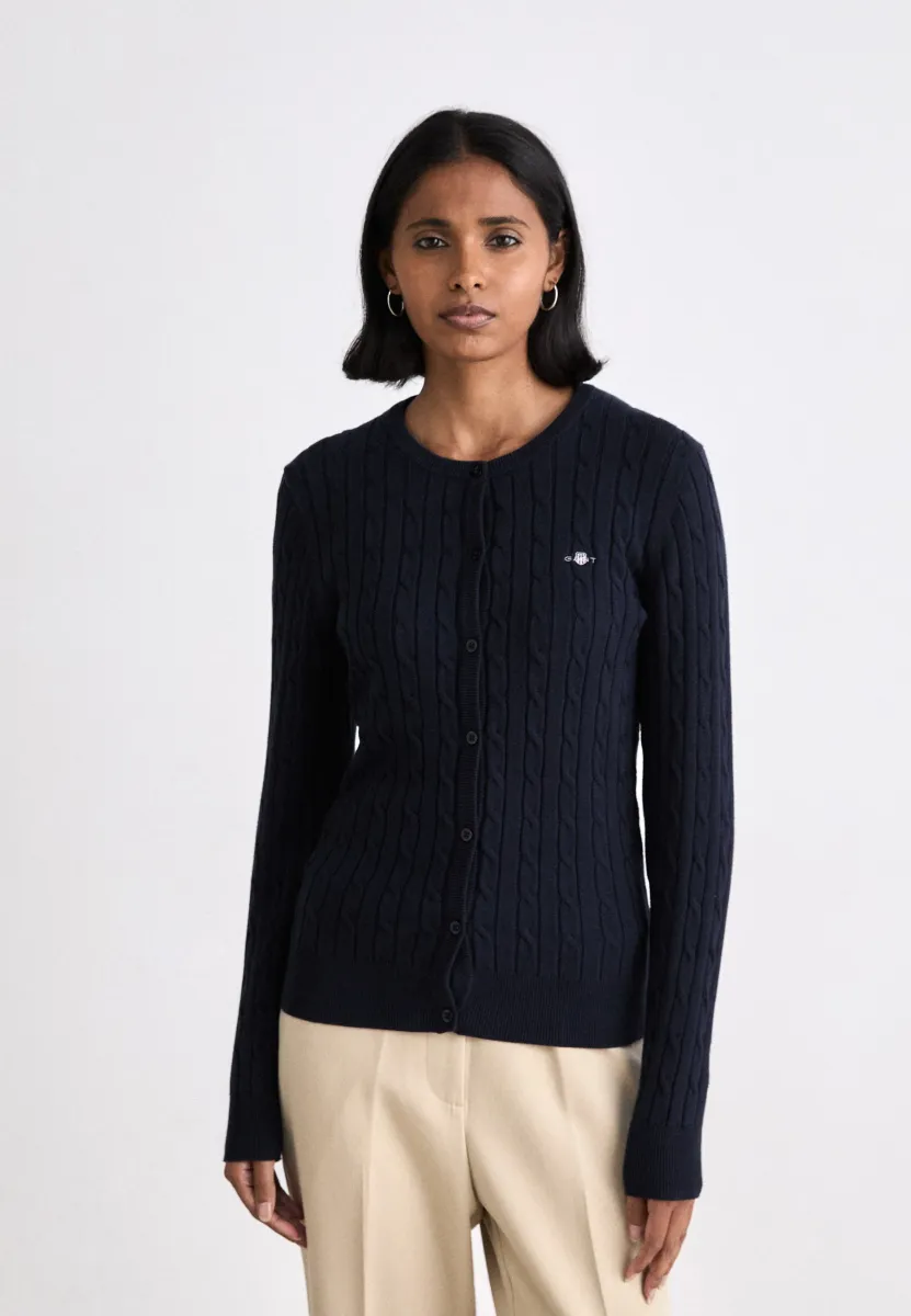 CABLE - Strickjacke - evening blue