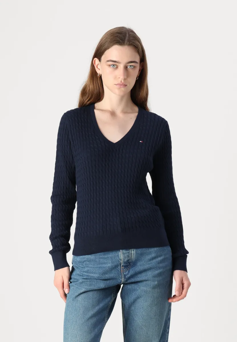 CABLE - Strickpullover - dark night navy