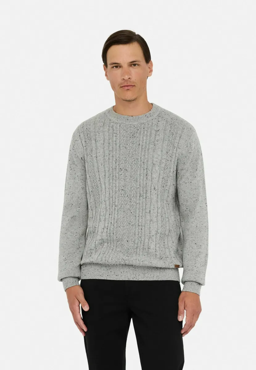CABLE - Strickpullover - grey