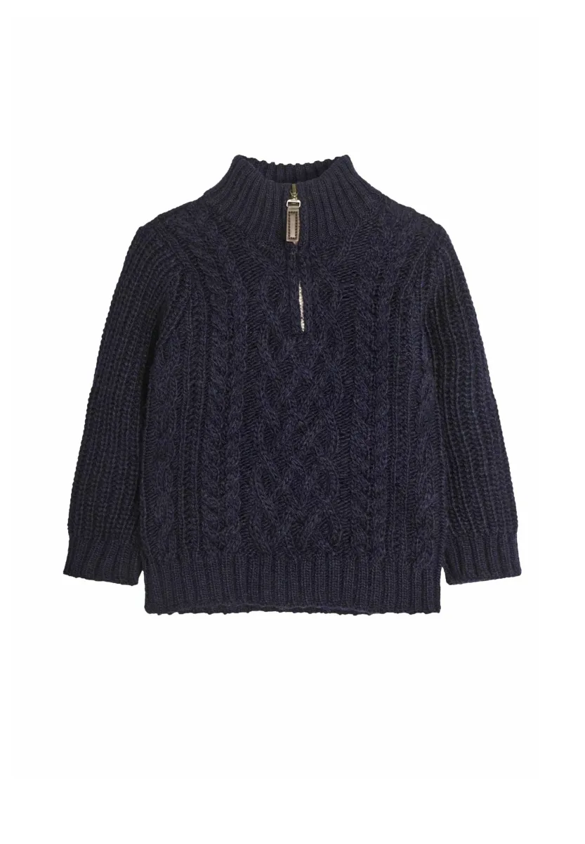CABLE - Strickpullover - navy