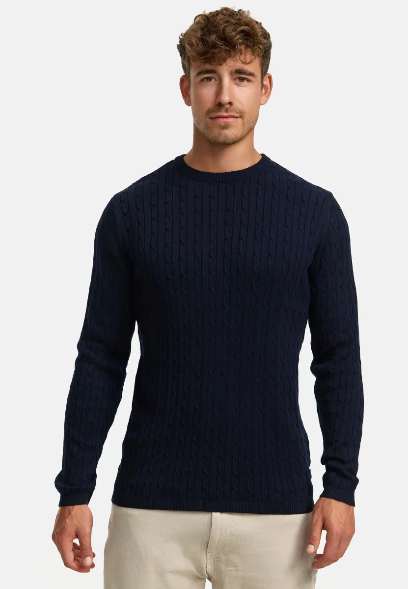CABLE - Strickpullover - sky captain