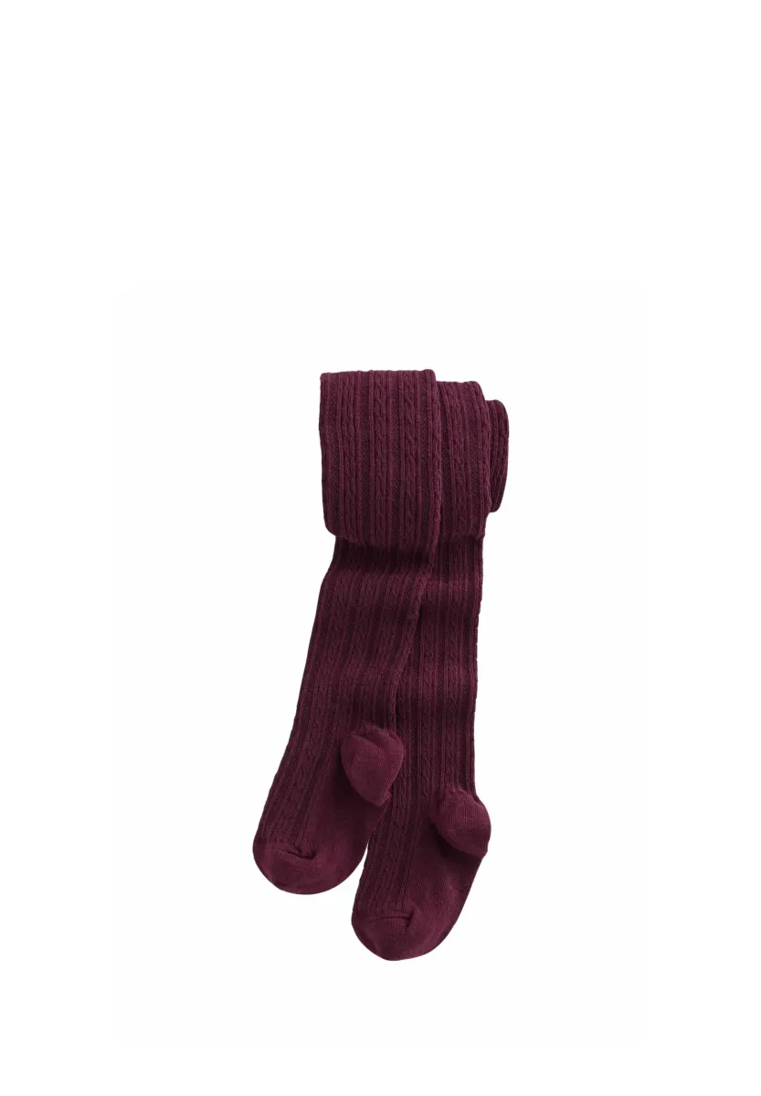 CABLE - Strumpfhose - burgundy red