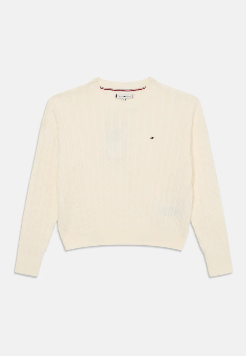 CABLE SWEATER - Strickpullover - ivory silk