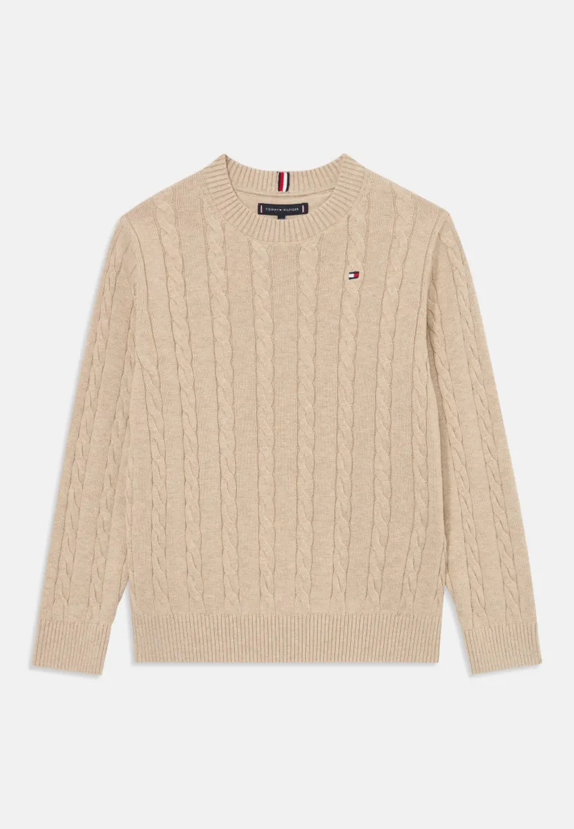 CABLE SWEATER - Strickpullover - malted milk heather