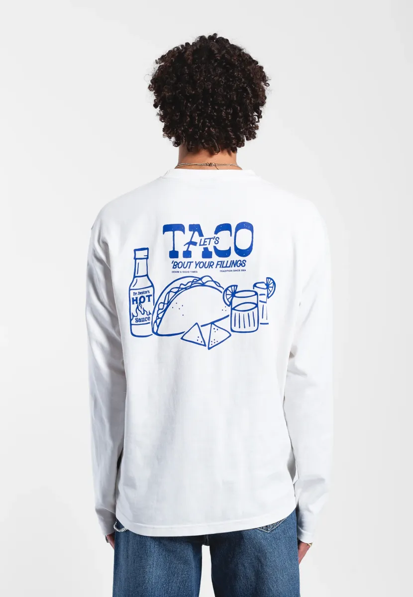 CAIDEN LONG SLEEVE - Langarmshirt - off white taco