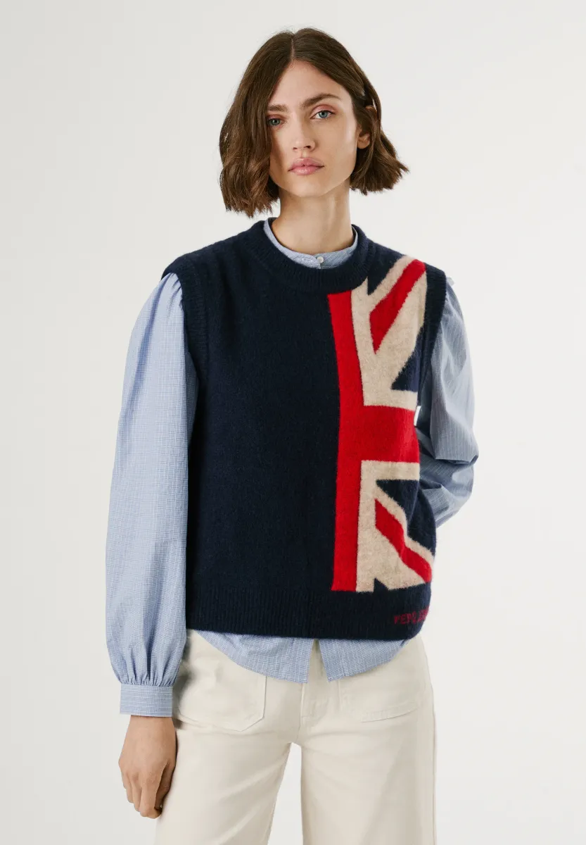 CAITLIN VEST - Strickpullover - dulwich blue