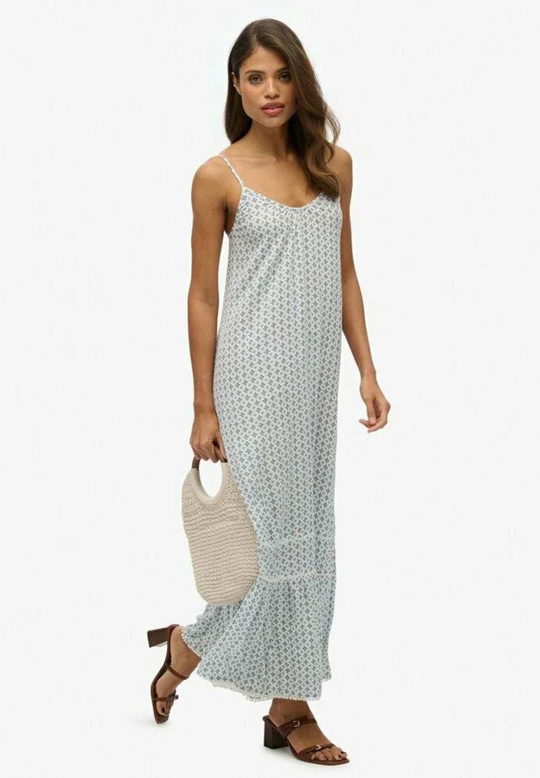 CAMI - Maxikleid - ditsy tile blue