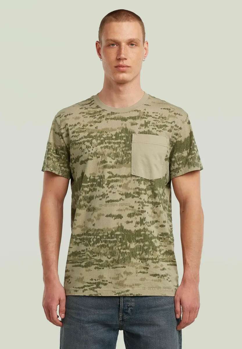 CAMO POCKET - T-Shirt print - light toggee shadow camo