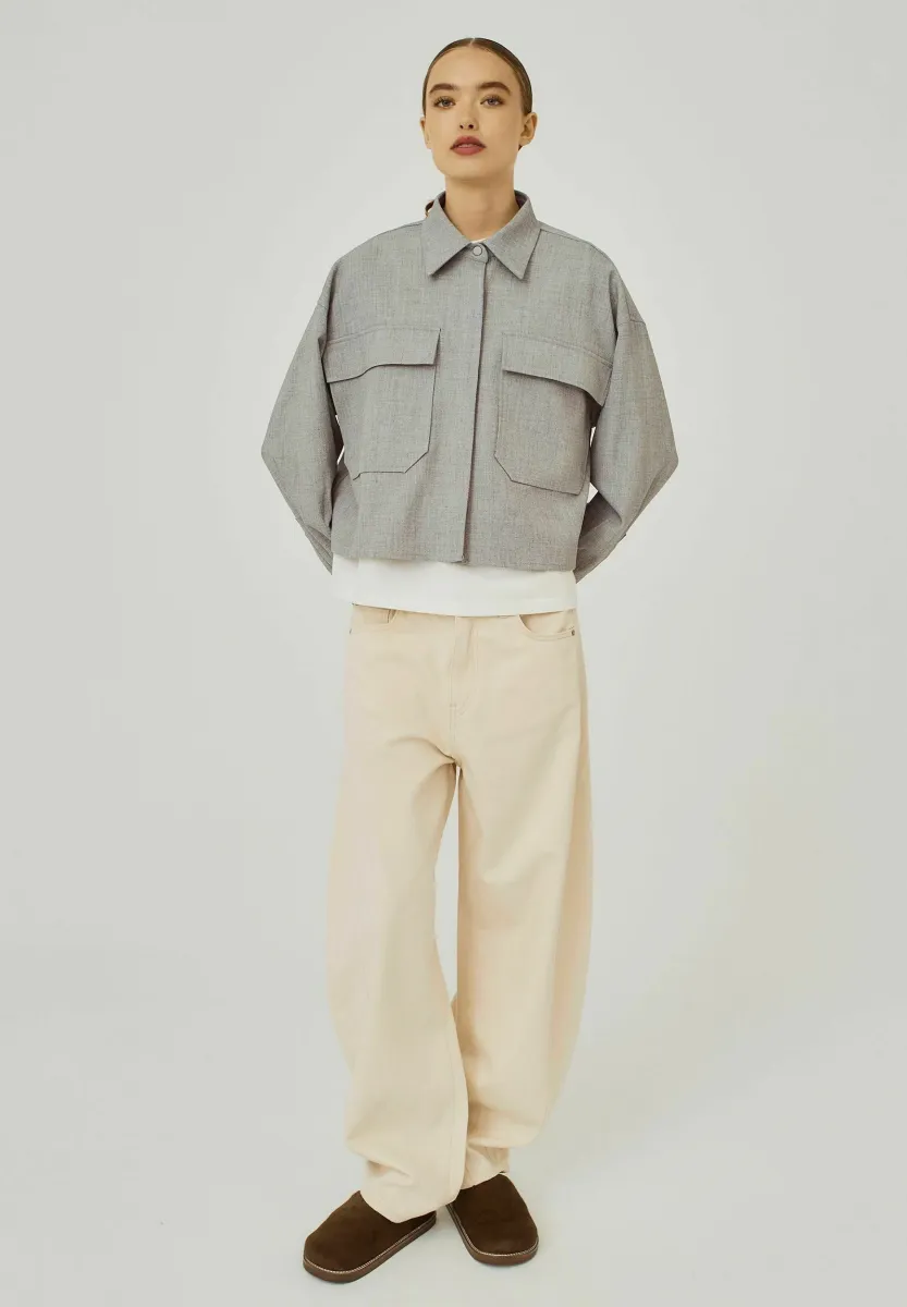 CANO CROPPED  - Leichte Jacke - grey melange