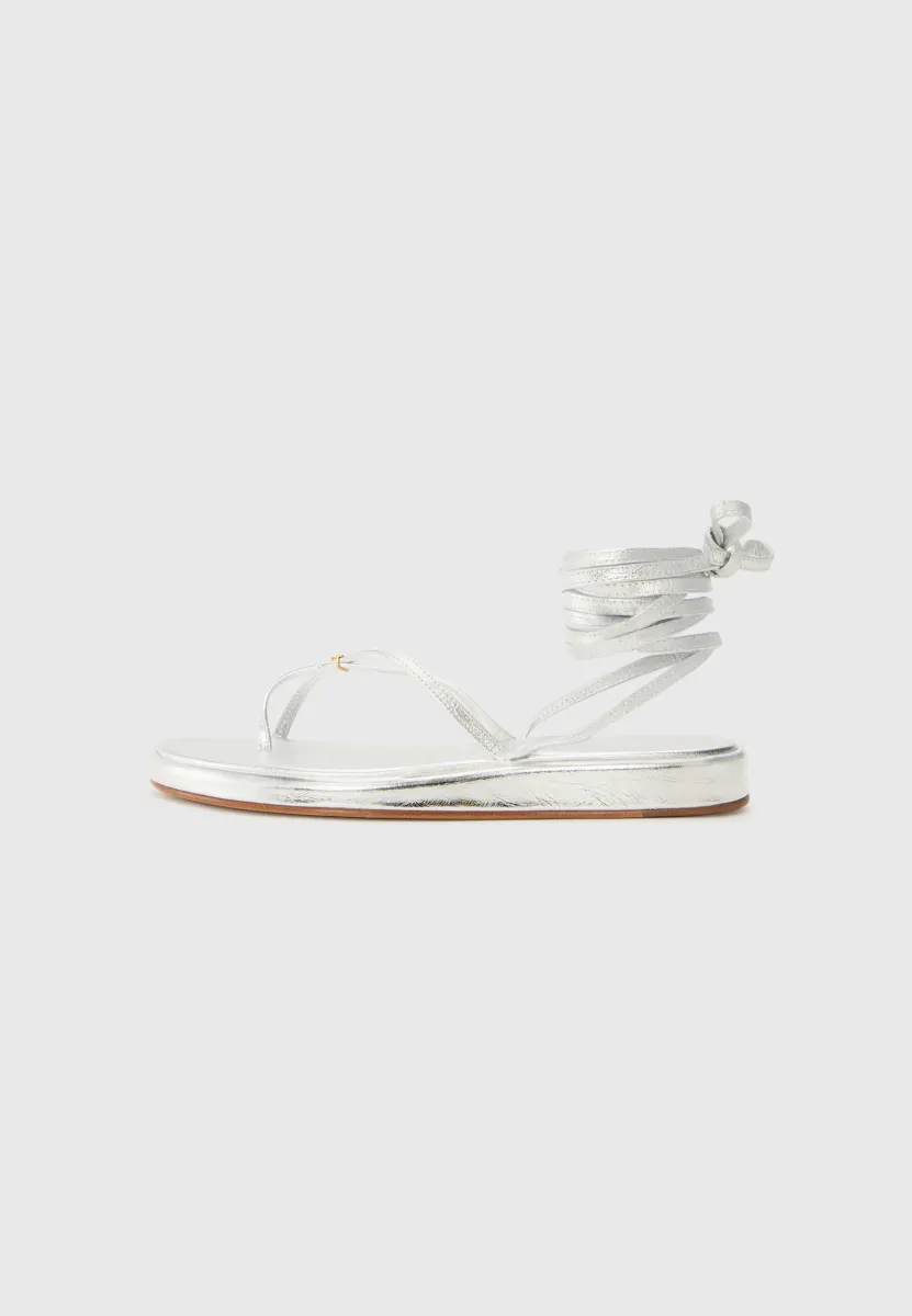 CAPRI WRAP UP - Schaftsandale - silver-coloured
