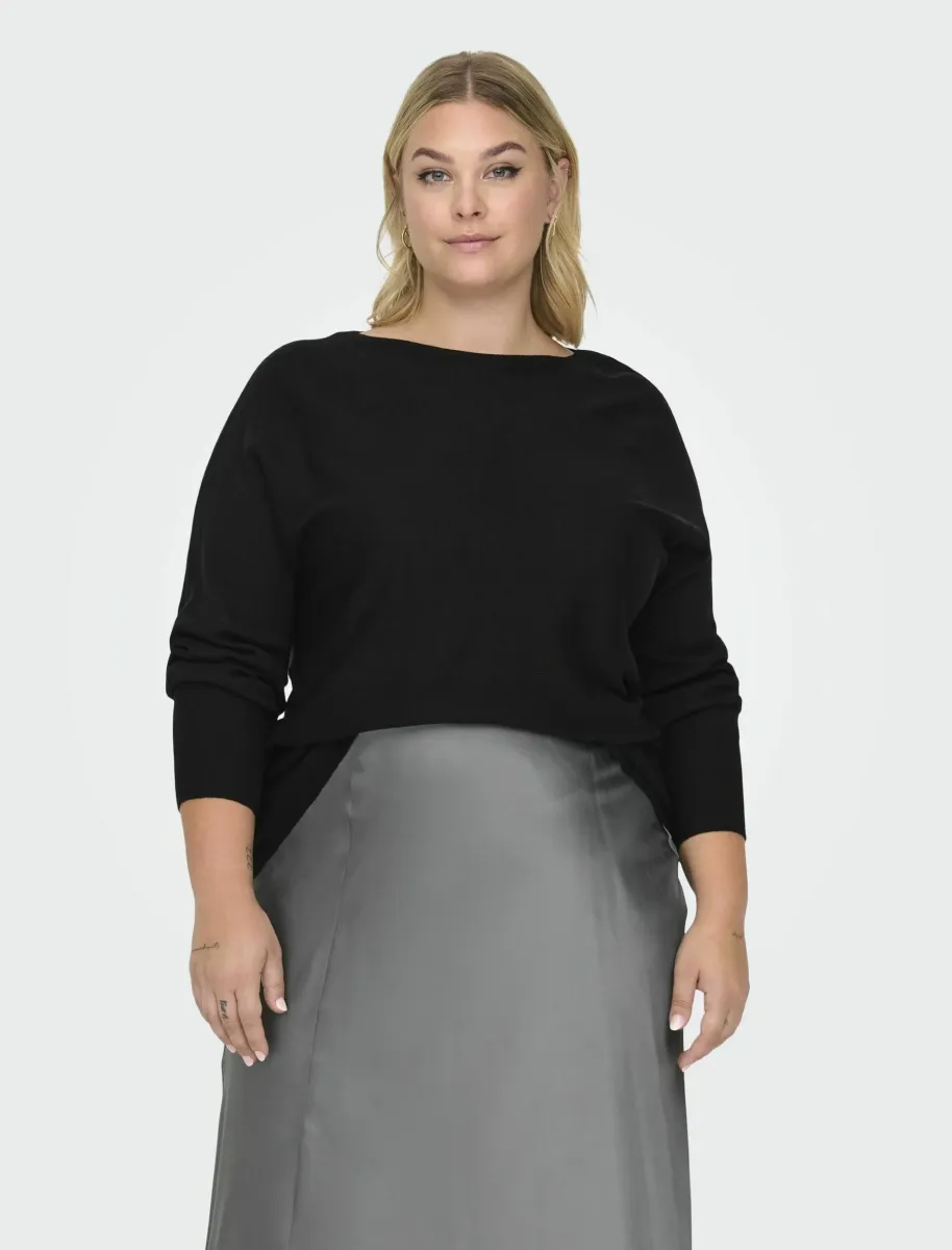 CARAIDA - Strickpullover - black