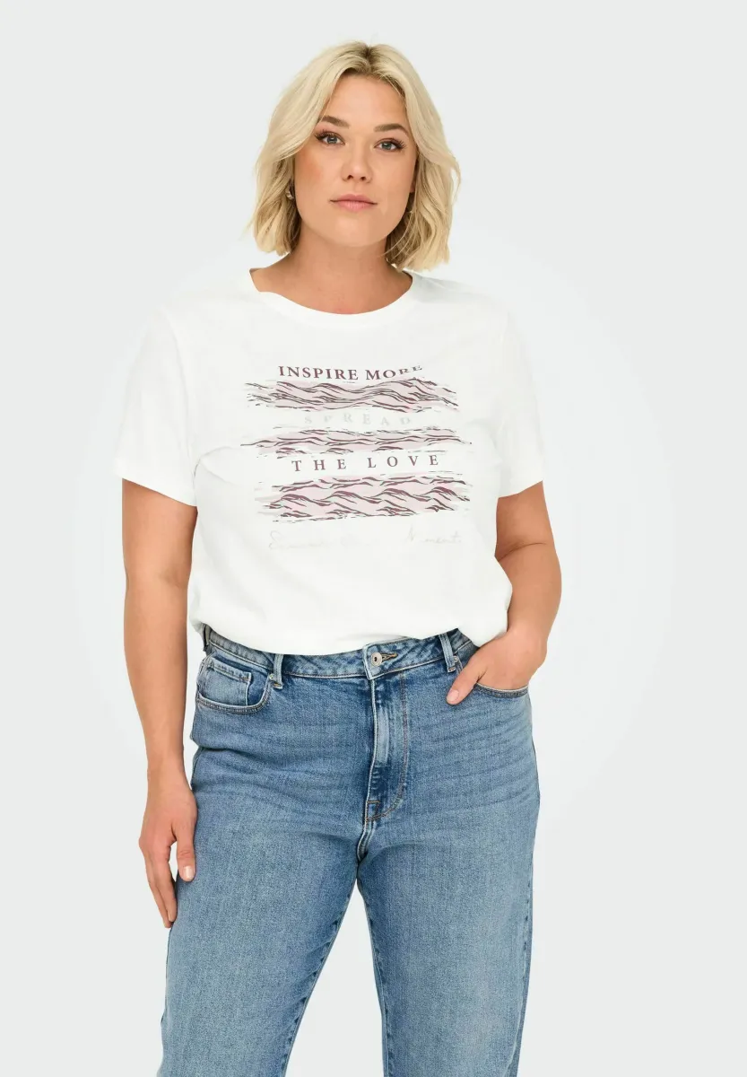 CARCRUZ  - T-Shirt print - cloud dancer