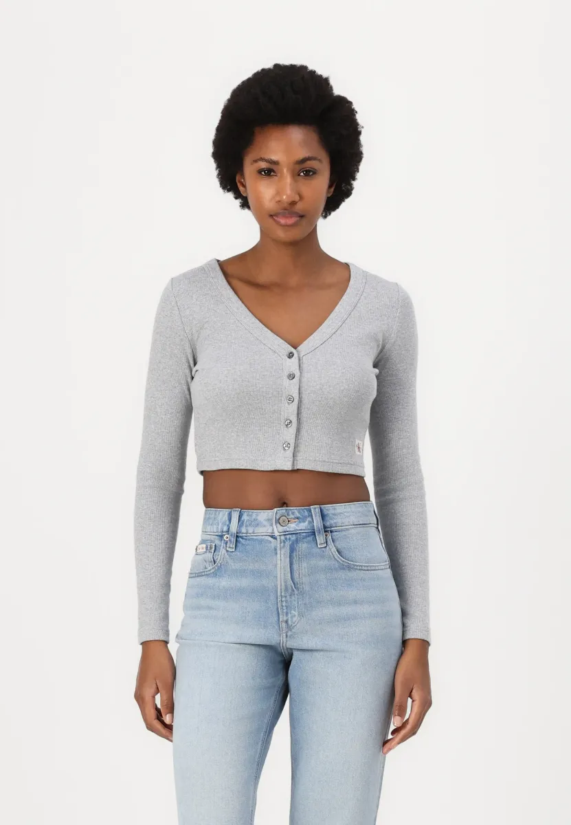 CARD - Strickjacke - grey heather