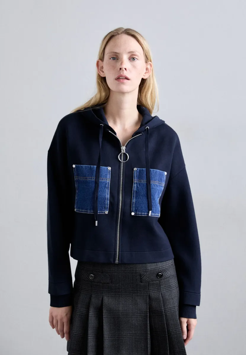 CARDI CAPUCHE POCHES - Sweatjacke - marine