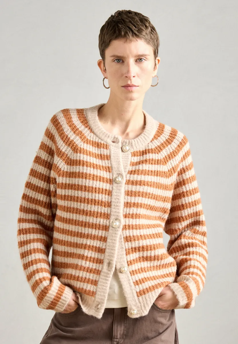 CARDIGAN  - Strickjacke - rust