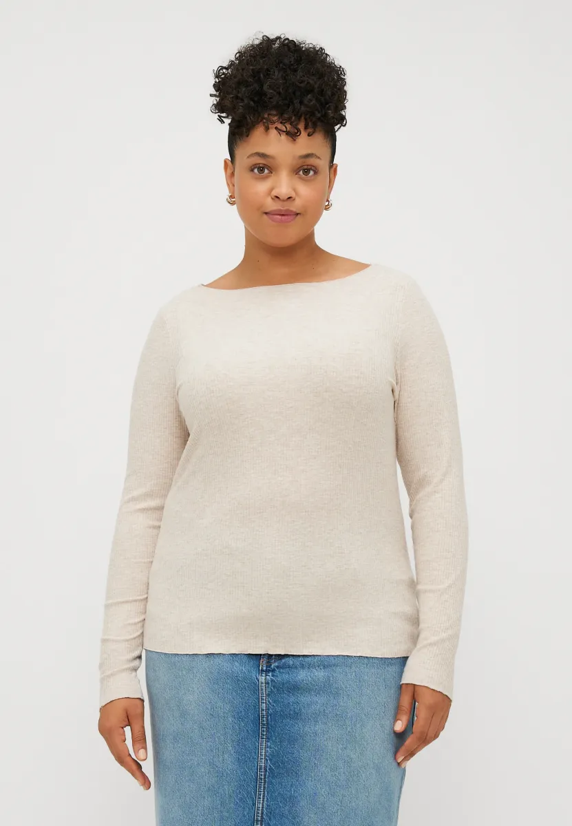 CARDORLI BOAT NECK - Strickpullover - pumice stone melange