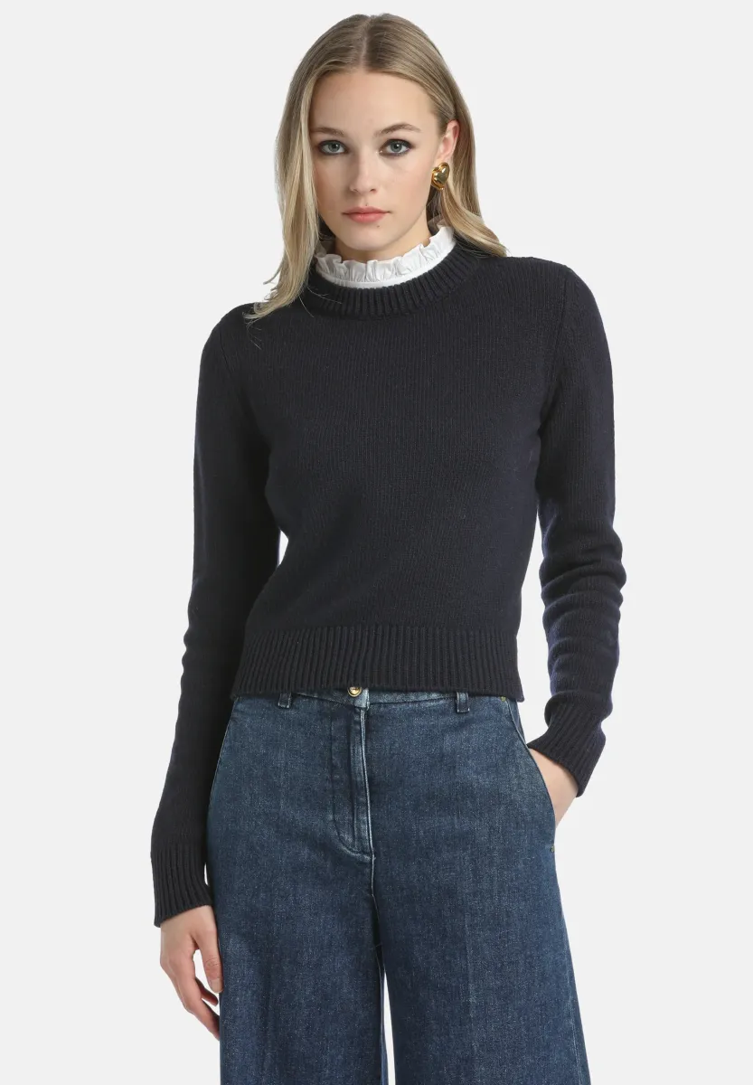 CAREL - Strickpullover - blue white