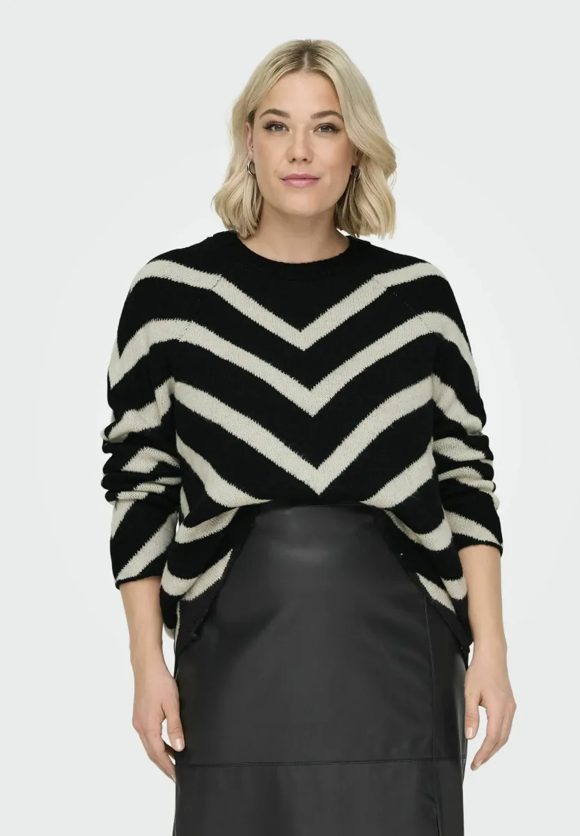 CARELIZA - Strickpullover - black