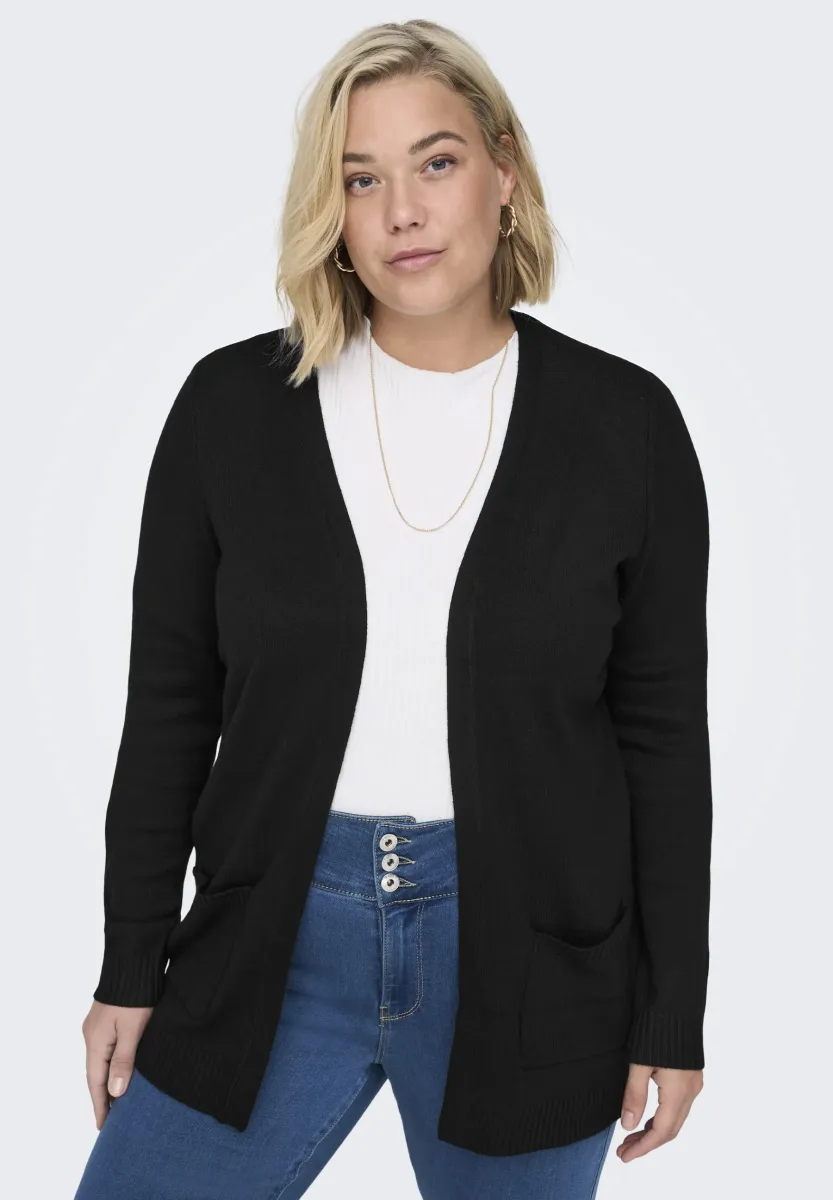 CARESLY OPEN - Strickjacke - black