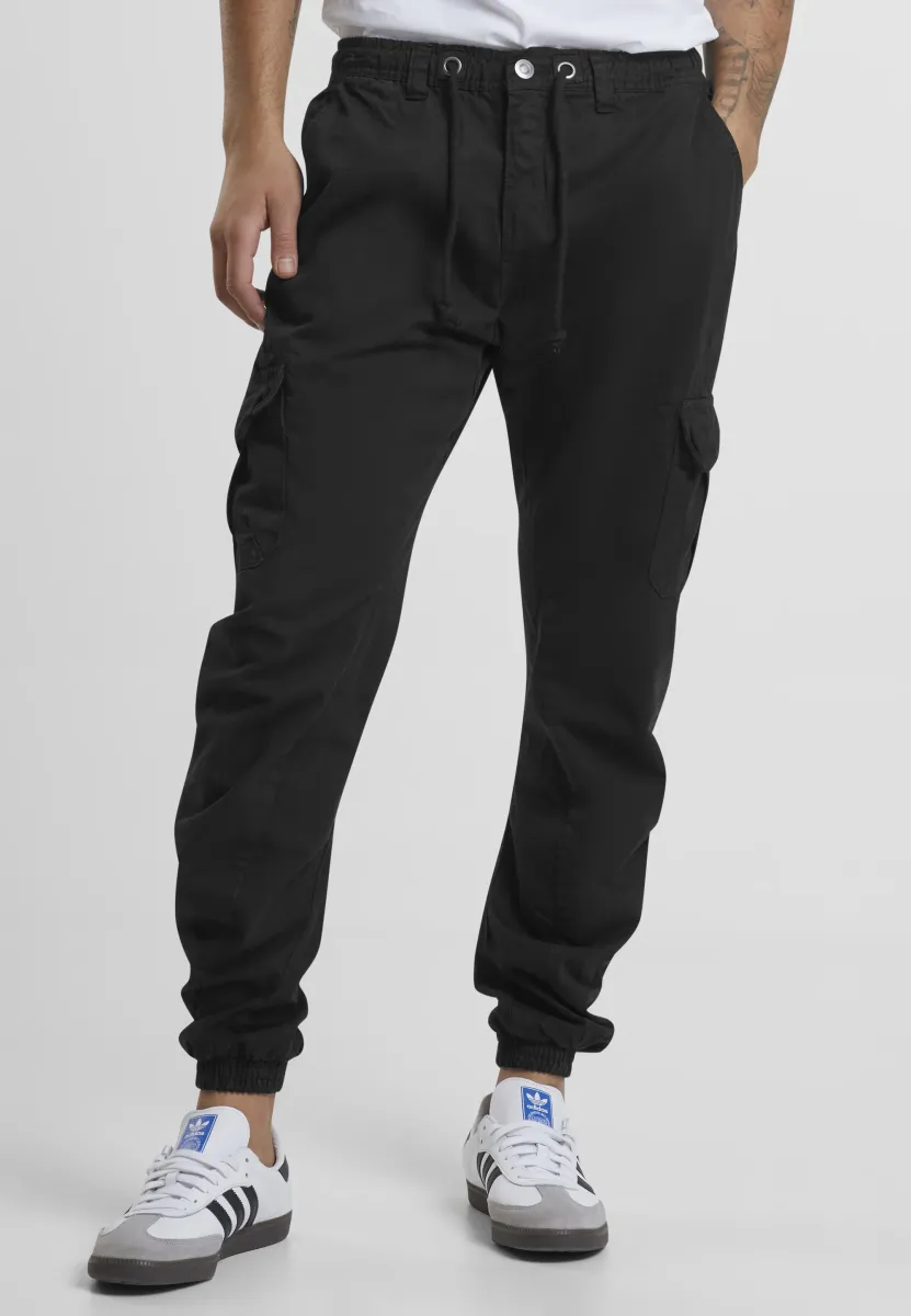 CARGO JOGGING PANTS - Cargohose - black