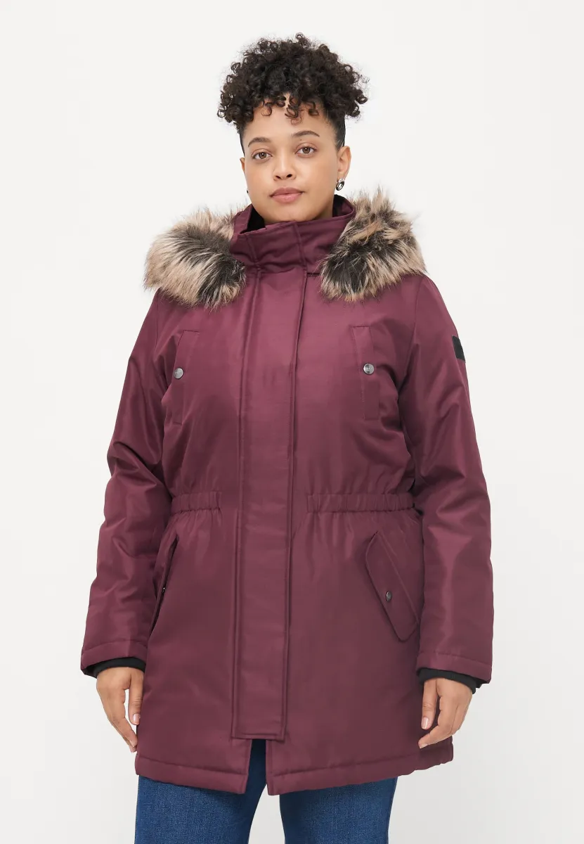 CARIRENA  OTW NOOS - Wintermantel - mauve wine/brown