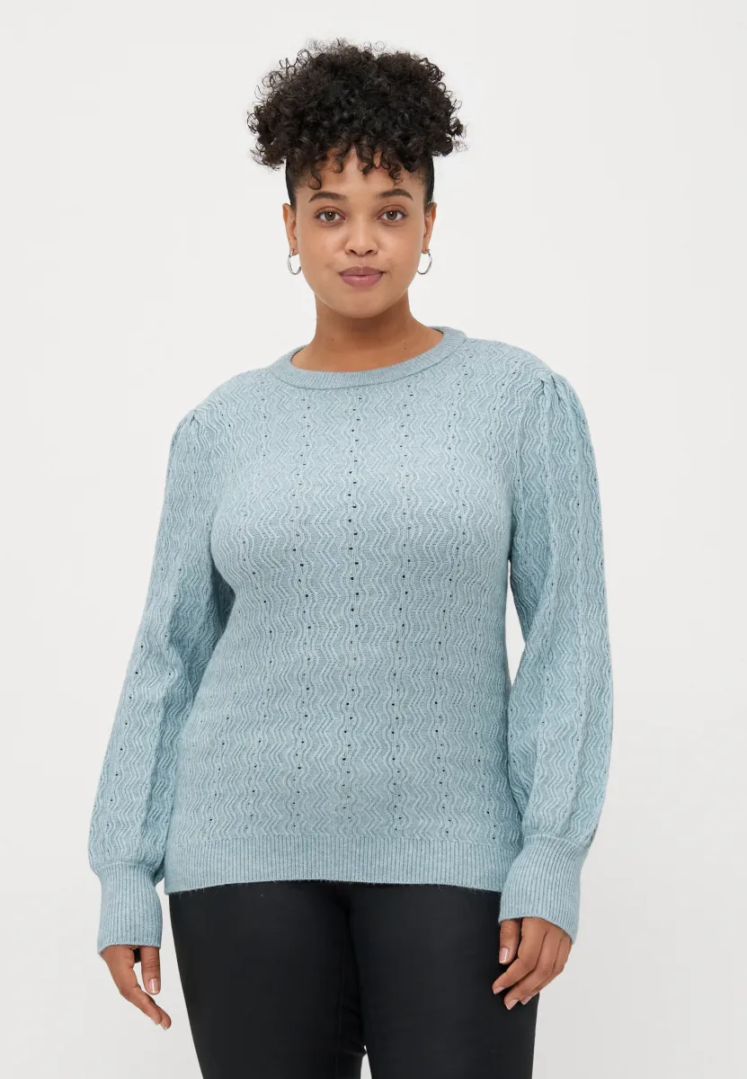 CARKATIA PUFF O NECK - Strickpullover - arona melange