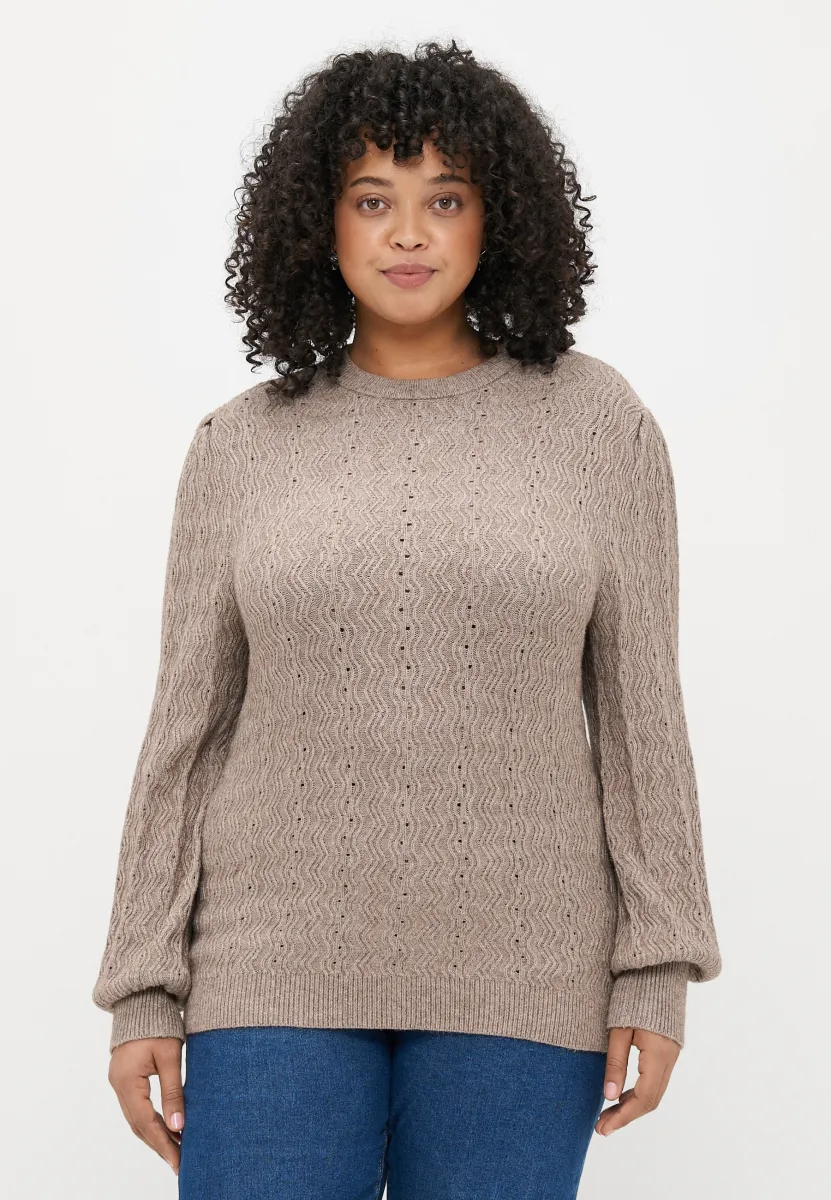 CARKATIA PUFF O NECK - Strickpullover - fungi