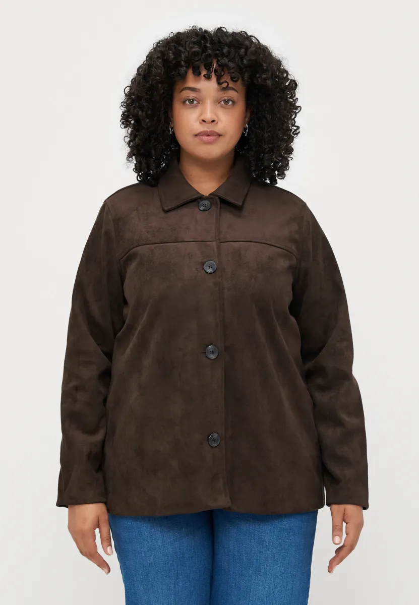 CARLINEA JACKET  - Kunstlederjacke - coffee bean