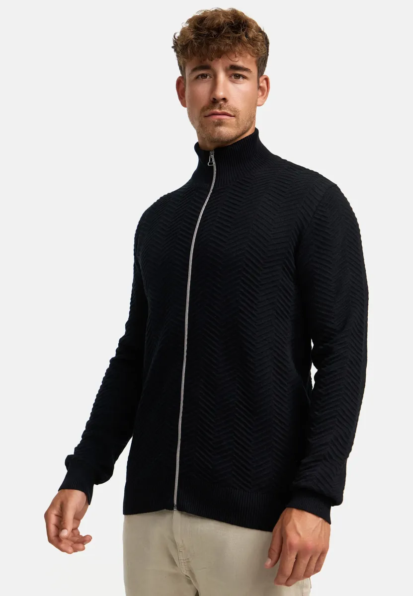 CARLO - Strickjacke - black