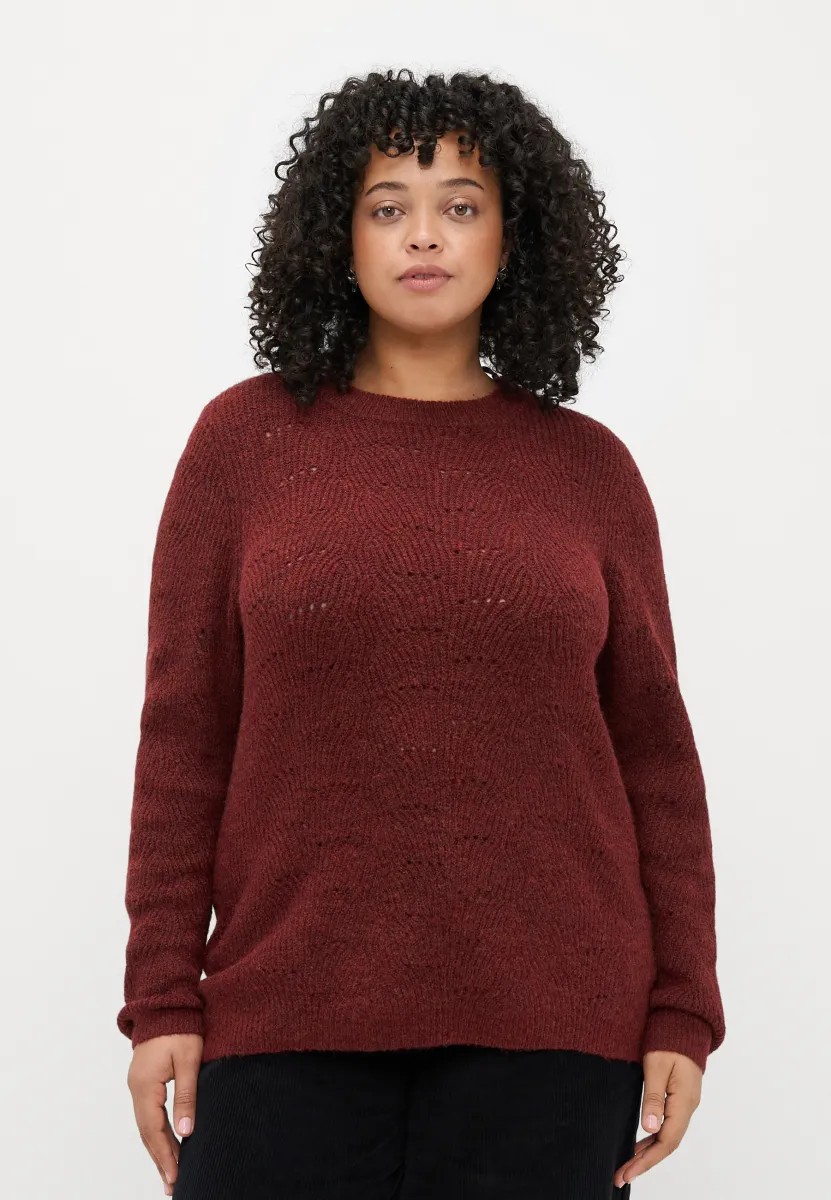 CARLOLLI - Strickpullover - cabernet