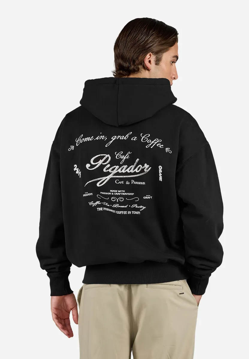 CARLON HOODIE - Kapuzenpullover - washed black