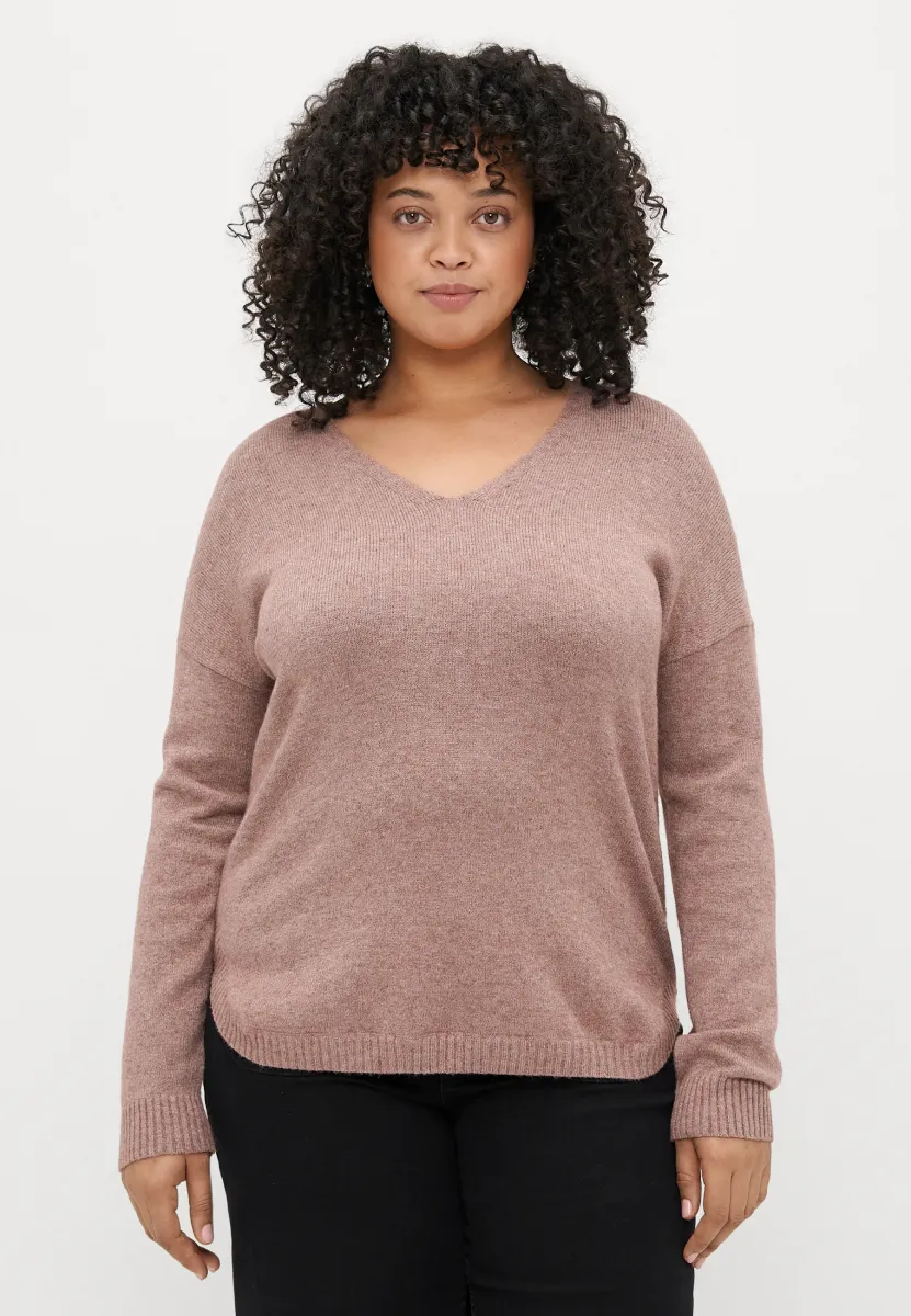CARMARGARETA LIFE - Strickpullover - rose brown melange