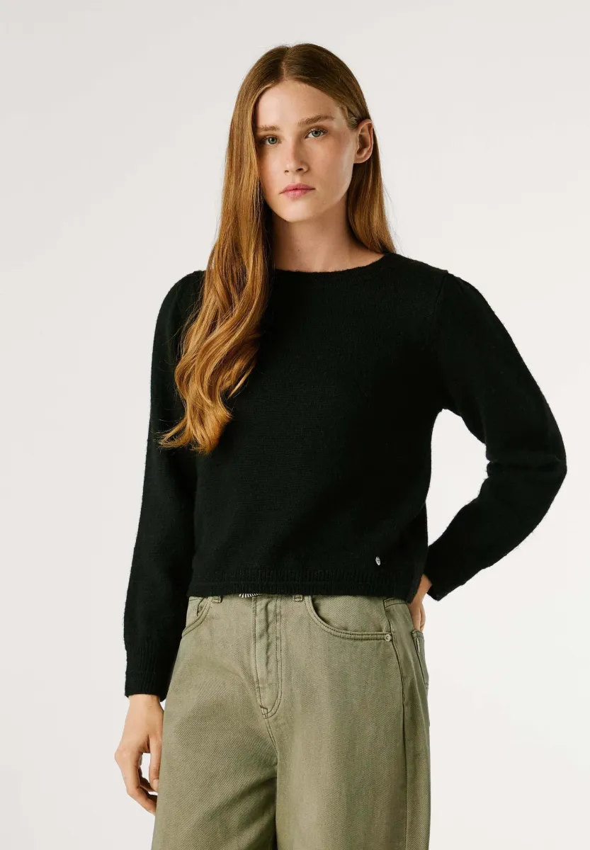 CARMELA - Strickpullover - black