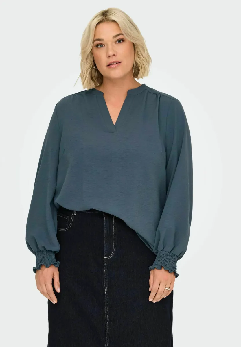 CARMETTA LIFE V NECK - Bluse - ombre blue