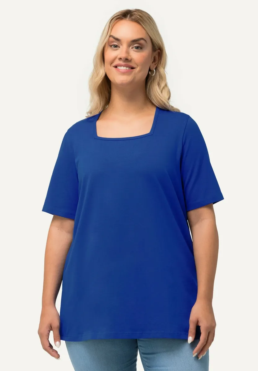CARREE-AUSSCHNITT - T-Shirt basic - blue