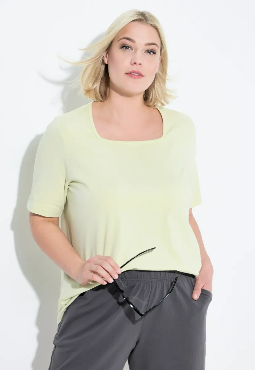 CARREE-AUSSCHNITT - T-Shirt basic - pistachio