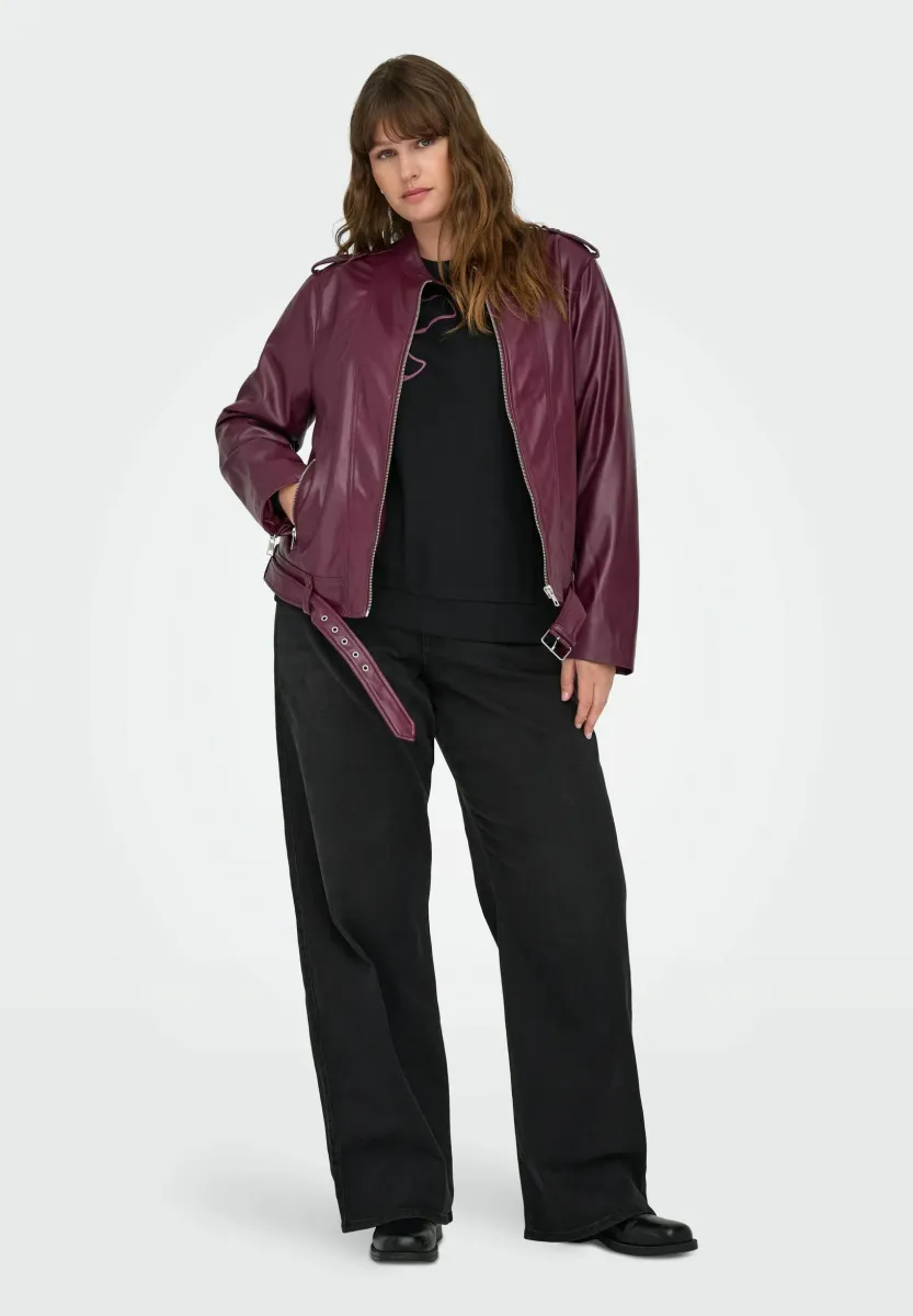CARSADIE - Lederjacke - mauve wine